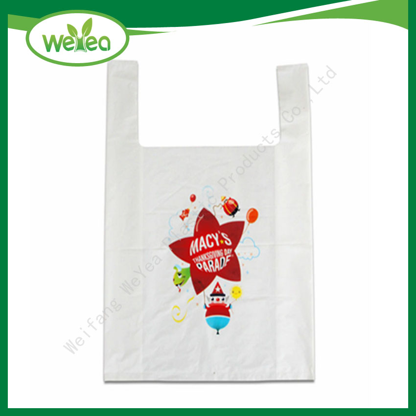 White Vest Carrier Shopping Bags