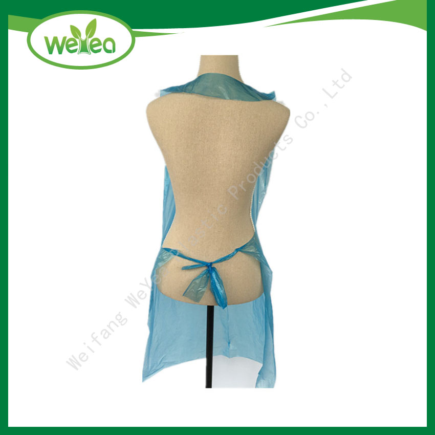 LDPE  Plastic Disposable Hygienic White Apron