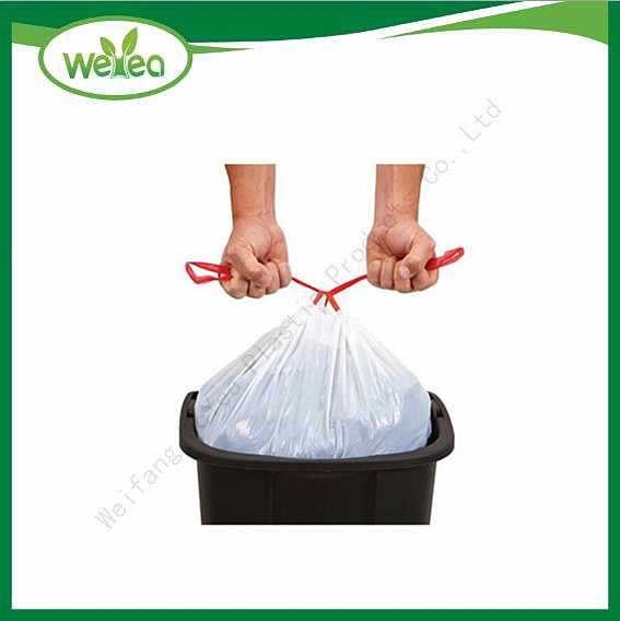 Plastic Drawstring Trash Bags With Cord