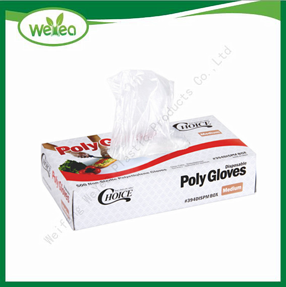 Protective Poly Disposable Gloves Embossed